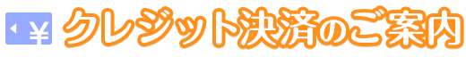 クレジット決済のご案内